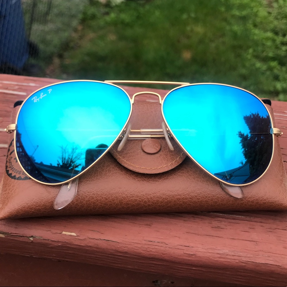 Ray-ban Aviator Polarized Blue Flash